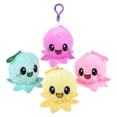 Reverse Eez Plush Octopus Clip On 3" - LLB Toys