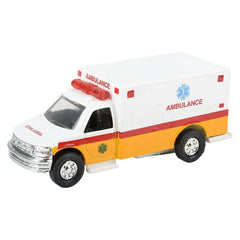 5" DIE-CAST PULL BACK RESCUE AMBULANCE LLB Car Toys