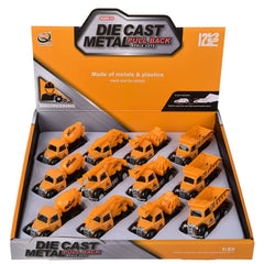 3" Die-Cast Pull Back Construction Vehicles - LLB Toys