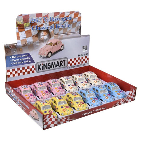 5" DIE-CAST FLOWER POWER VW BEETLE LLB Car Toys