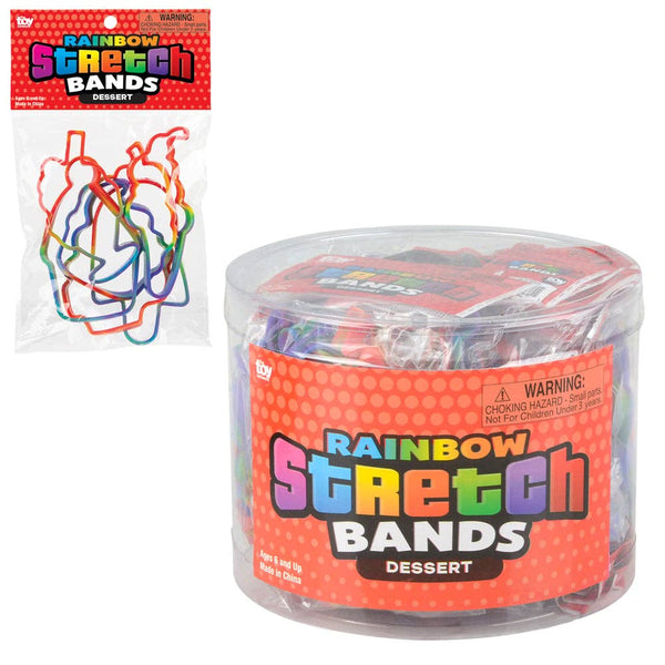 DESSERT RAINBOW SILICONE STRETCH BANDS LLB kids toys