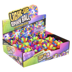 3" LIGHT-UP RAINBOW SPIKY BALL LLB Light-up Toys
