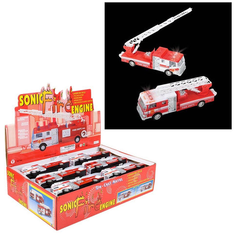 7" DIE-CAST PULL BACK SONIC FIRE ENGINE LLB Car Toys
