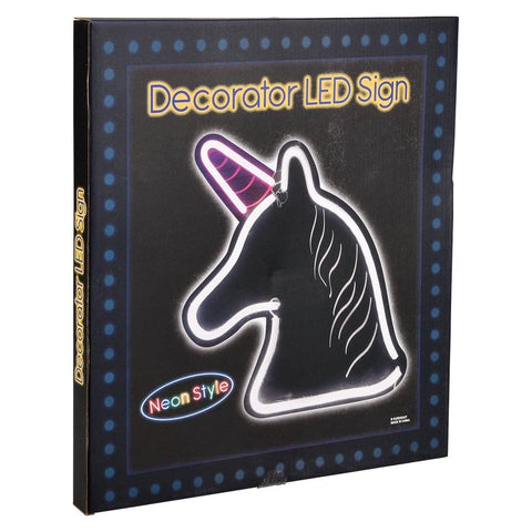 LED Neon Hanging Rope Lamp - Unicorn 15.5"  -  LLB Toys