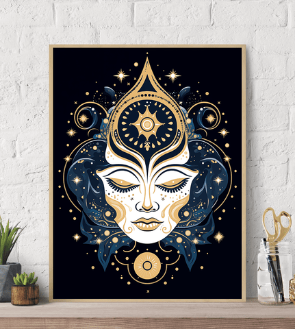 Mystical Third Eye Canvas Wall Art print
