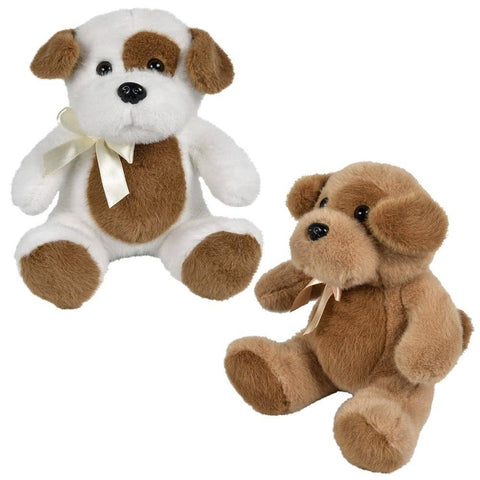 9" Sitting Mink Dog - LLB Toys