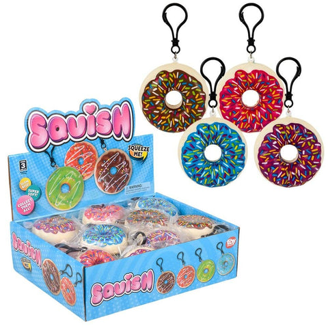 SQUISH DONUT BACKPACK CLIP - LLB Toys