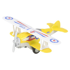5.25" DIE-CAST PULL BACK CLASSIC BIPLANE LLB Car Toys