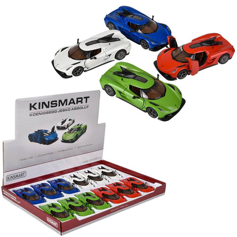 5" Diecast Pull Back Koenigseg Jesko Absolut 12ct - LLB Toys