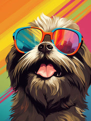 Shih Tzu POP-ART Canvas Wall Art print