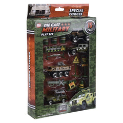 15PC DIE-CAST MILITARY PLAY SET LLB Car Toys