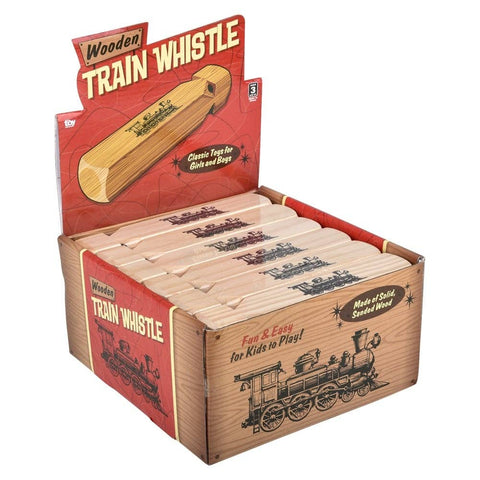 7.5" WOODEN TRAIN WHISTLE LLB Wood Toy - Kids
