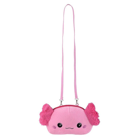 Axolotl Plush Crossbody Bag 11.5"x8" -LLB Toys