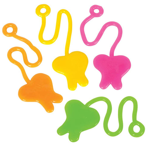 8" NEON STICKY TOOTH (48PC/UN) LLB kids toys