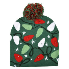 CHRISTMAS BULB LIGHT-UP BEANIE HAT - LLB Toys
