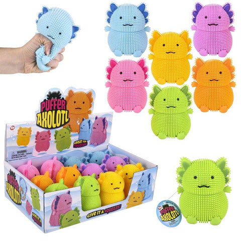 4" Axolotl Puffer 12ct LLB Squishy Toys