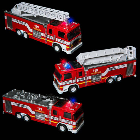 7" Fire Engine Toy with Light and Sound - LLB Toys