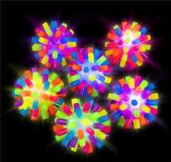 4" LIGHT-UP RAINBOW SPIKY BALL LLB Light-up Toys