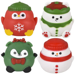 2.4" Christmas Squeezy Sugar Ball 12ct LLB Squishy Toys