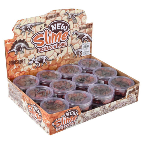 2.7" Dinosaur Fossil Play Clay Slime 24ct - LLB Toys