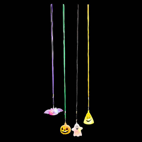 2" Halloween Flashing Necklace Assortment (24pc) - LLB Toys