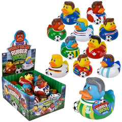 3.5" World Soccer Team Rubber Duckies - LLB Toys