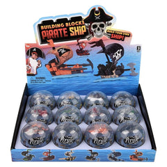 2.75" Building Block Pirate Ship 12ct - LLB Toys