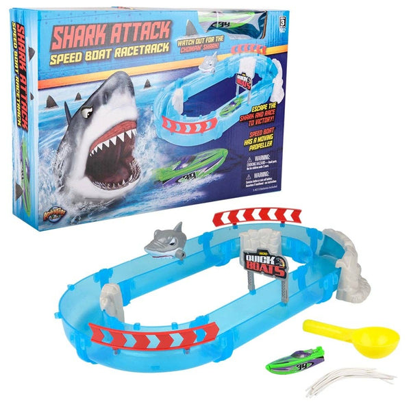 AQUA SHARK ATTACK SPEED BOAT RACETRACK LLB kids toys
