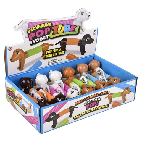 5.5" DACHSHUND FIDGET POP TUBE LLB Fidget Toys