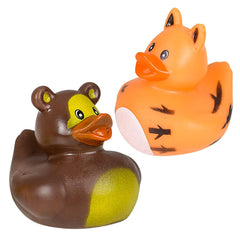 2" ZOO ANIMAL RUBBER DUCKIES LLB Bath Toys