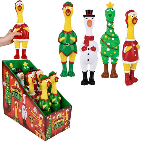 13.6" Christmas Screeching Chickens - LLB Toys