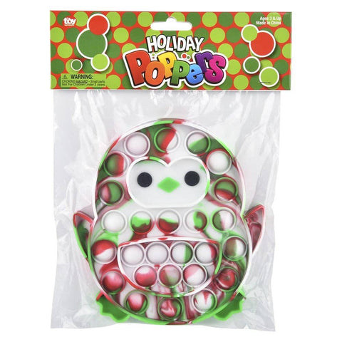 HOLIDAY PENGUIN BUBBLE POPPERS 6" LLB kids toys Christmas