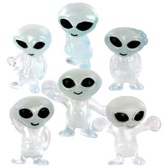 1" Glow In The Dark Mini Alien Figurines - LLB Toys