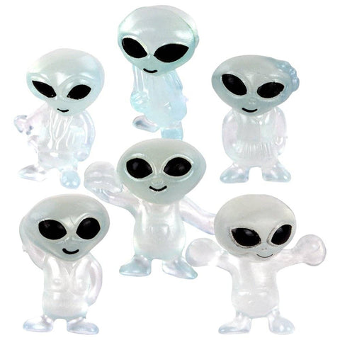 1" Glow In The Dark Mini Alien Figurines - LLB Toys