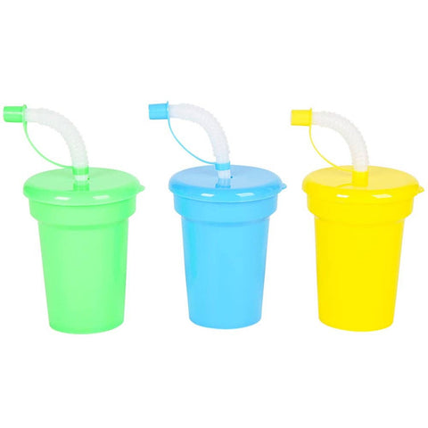 Neon Sipper Cups 5.5" 6 oz LLB kids toys