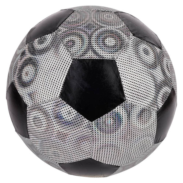 Silver Shiny Metallic Fabric Soccer Ball 16