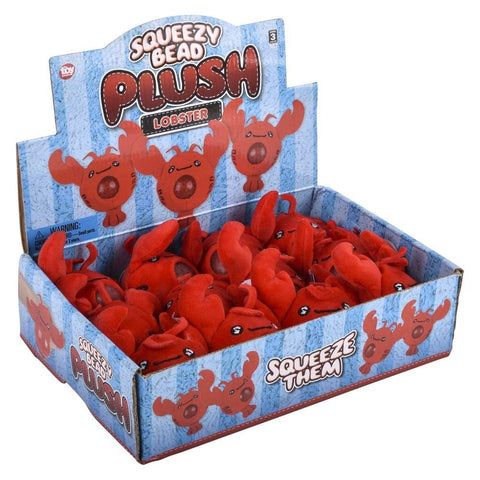 3" Lobster Squeezy Bead plush LLB Plush Toys