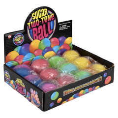 2.4" Squeezy Two-Tone Sugar Ball 12ct LLB Squishy Toys