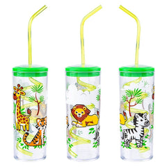 11oz SAFARI CUP WITH TWISTY STRAW LLB kids toys