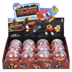 3" BUILDING BLOCK FIRE RESCUE ASSORTMENT - LLB Toys