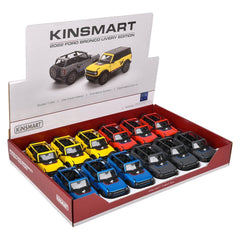 5" Diecast 2022 Ford Bronco Open Top Print 12ct - LLB Toys