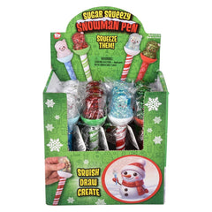 6.5" Sugar Squeezy Snowman Pens - LLB Toys