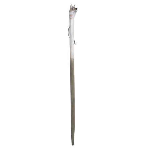 48" WOODEN WOLF WALKING STICK LLB kids toys