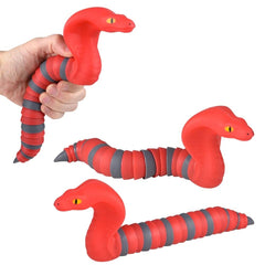 8" Wiggle Sensory King Cobra 12ct - LLB Toys