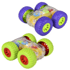 4" TRANSPARENT GEAR FLIP CAR - LLB kids toys