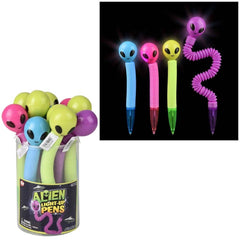 8.5" Pop Tube Alien Pen Fidget Toy 12ct - LLB Toys