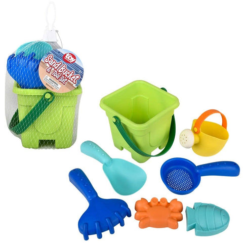 Sand Bucket And 6pc Tool Set - LLB Toys