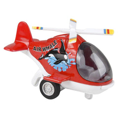4" DIE-CAST PULL BACK AIR WHALE HELICOPTER LLB Car Toys