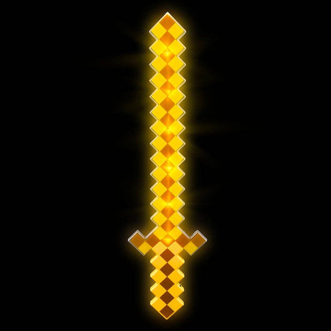 24" Light-Up Gold Pixel Sword- LLB Toys