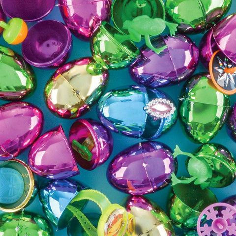 2" TOY FILLED METALLIC EGGS 500PCS/CASE LLB kids toys
